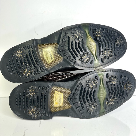 Footjoy Classics Tour 54673A pebbled leather and Croc Embossed Golf shoes 11D - Picture 5 of 15